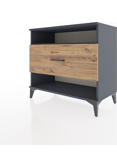 Hyperion Şifonyer Tek Raflı Tek Çekmeceli 88x44x80 Antrasit-çam Antrasit