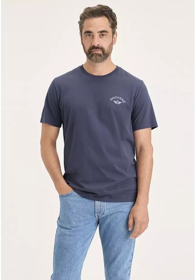 Dockers Minimalist Regular Fit Kısa Kol Erkek T-shirt - Günlük Stil Mavi
