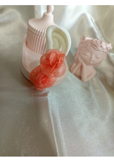 Pembe Bohem Çiçek Küpe