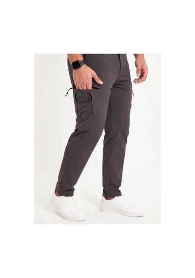 Outdo Erkek Taktik Pantolon Su İtici Likralı Yazlık Outdoor Esnek Rahat Dayanıklı Gri Gri