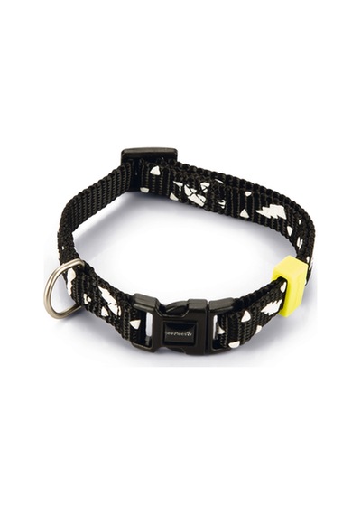 Hnrlıshp Beeztees Köpek Tasması, Siyah, 20-30cm, 10mm Çok Renkli