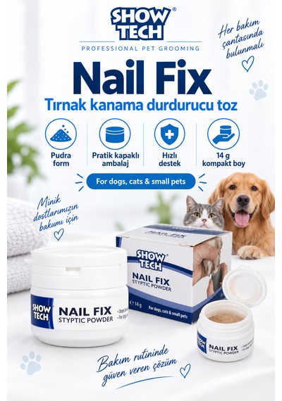 Showtech Kedi Ve Köpek Tırnak Kanama Durdurucu Toz 14 Gr
