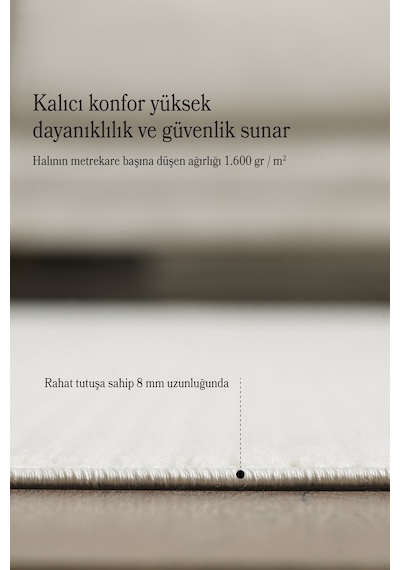 Modern Halı Özel Kesim Halı Kolay Temizlenebilir Halı Salon Halısı Mutfak Halısı Yolluk Krem Halı Krem