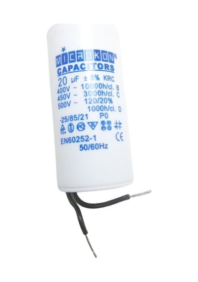Microkon 20 mf Plastik Tüp Kondansatör 400-450 V (Daimi)