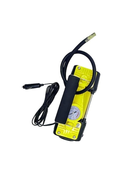 Moonshop Çift Pistonlu Araç Lastik Şişirme Kompresörü, Çok Renkli, 12v, 150 Psı, Led Aydınlatmalı, Taşıma Ça