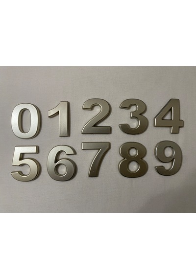 1 Bir Numara Yapışkanlı Daire Bina Villa Kapı Numarası Sarı Gold 4 Cmx5cm No:1 Plastik