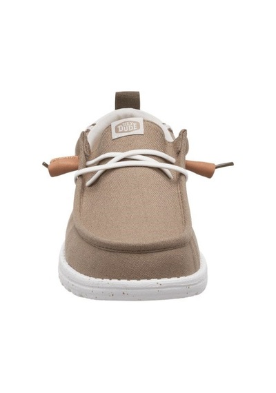 Hey Dude Wally Craft Linen Erkek Günlük Ayakkabı-33141 Kahverengi-gümüş