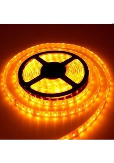 İç Mekan 5050 3 Çipli Silikonsuz 5 Metre Şerit Led Amber