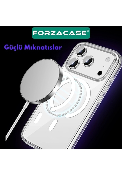 Forzacase Tecno Spark 40 Pro İle Uyumlu Clearmag Serisi Magsafe Özellikli Kristal Şeffaf Sert Kılıf
