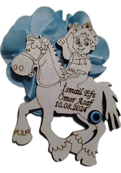 At Figür Sünnet Kına Gecesi Sünnet Dağıtmalık Hediyelik Magnet 12 Adet