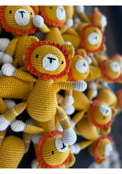 Amigurumi Oyuncak Uyku Arkadaşı Oyun Aslan Uykucu