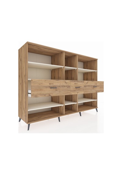 Kronos Dolap 9 Raflı 3 Çekmeceli 220x59x163 Çam-aytaşı/çam Aytası/atlas Çam - Atlas Çam Kronos Dolap 9 Raflı 3 Çekmeceli 220x59x163 Çam-aytaşı/çam Aytası/atlas Çam - Atlas Çam
