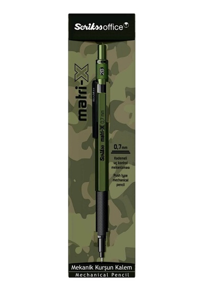 Scrikss Matri-x Versatil 0.7 Mm Haki Şeffaf Ambalaj
