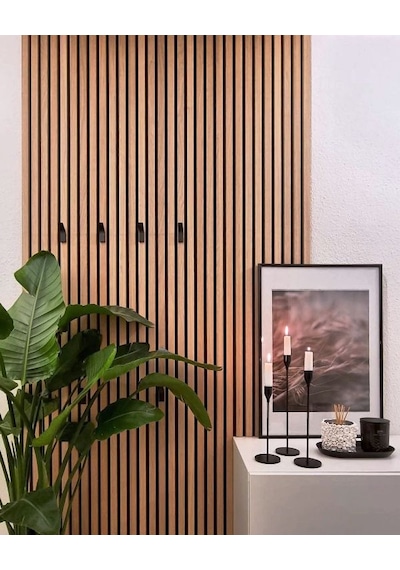 Keçeli Dekoratif Akustik Ahşap Panel Savana Meşe 50x240cm .
