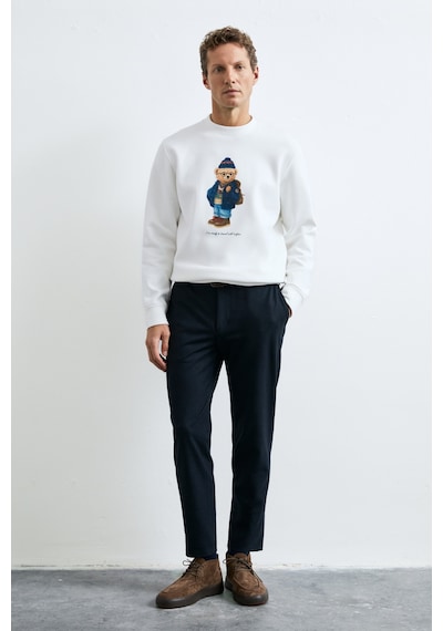 Lufian Mıles Erkek Sweatshirt Kırık Beyaz Kırık Beyaz 112030201100510
