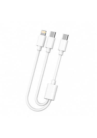 3 Uçlu Hızlı Şarj Kablosu 100w Type-c Lightning Çoklu Şarj Aleti Kablosu 50 Cm Beyaz