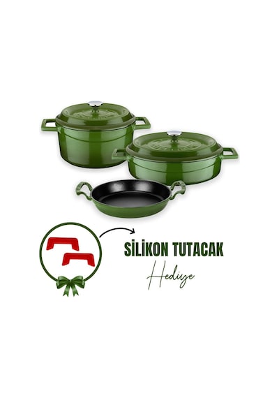 Lava Döküm 3x Trendy Serisi 6 Parça Tencere Seti 001