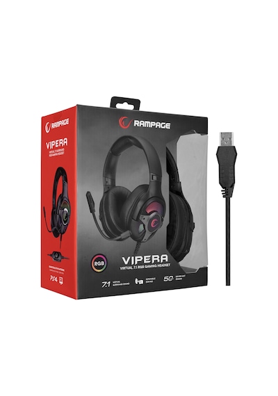 Rampage RM-K77 Vipera 7.1 RGB Ledli Oyuncu Kulaklığı