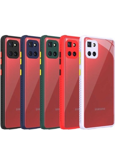 Samsung Galaxy Uyumlu A81 (Note 10 Lite) Kılıf ​​Zore Kaff Kapak-Siyah