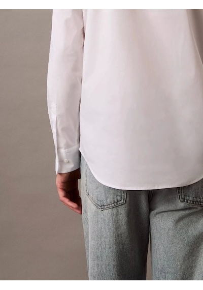 Calvin Klein Ls Solıd Stretch Slım Shırt Erkek Gömlek Lv04lb145g-yaa Beyaz