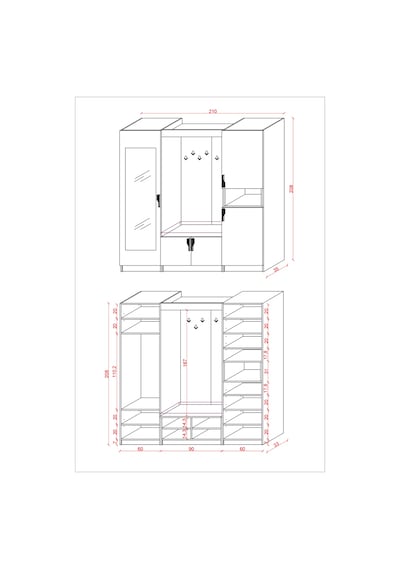 Lüks Puflu Aynalı Portmanto Askılı Vestiyer %100 Mdf Çok Raflı Modern Ayakkabılık V06 Beyaz - Antrasit Lüks Puflu Aynalı Portmanto Askılı Vestiyer %100 Mdf Çok Raflı Modern Ayakkabılık V06 Beyaz - Antrasit