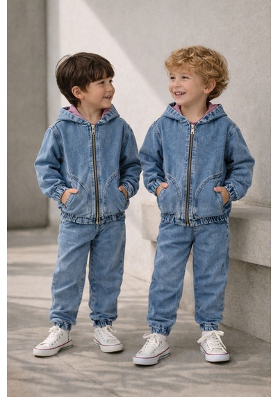 Baby Lory Kids Store Erkek Çocuk Kot Takım Açik Mavi