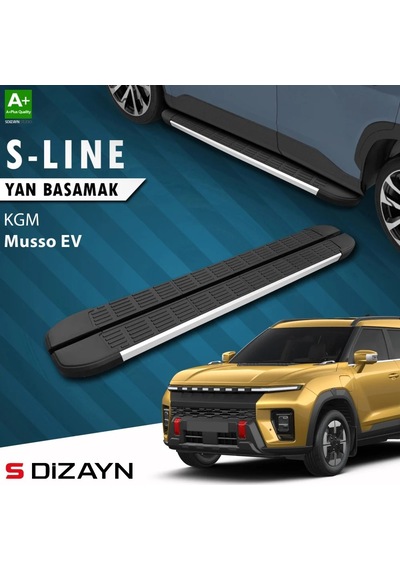 S-dizayn Kgm Musso Ev S-line Aluminyum Yan Basamak 213 Cm 2025 Üzeri A+ Kalite