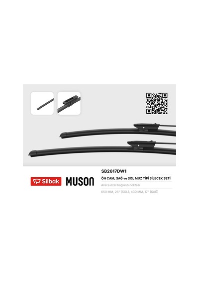 Ön Silecek Süpürgesi 650/430mm Muz Tipi C4 Cactus E3 02/14
