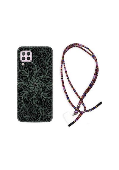 Huawei P40 Lite Kılıf Rasta Boyun Askılı Sarmaşıklar 1675