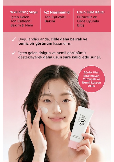 Midha Rice Tone-Up Pirinç Özü İçeren Hafif Yapılı Cilt Tonunu Eşitleyen Aydınlatıcı Krem 50 ML