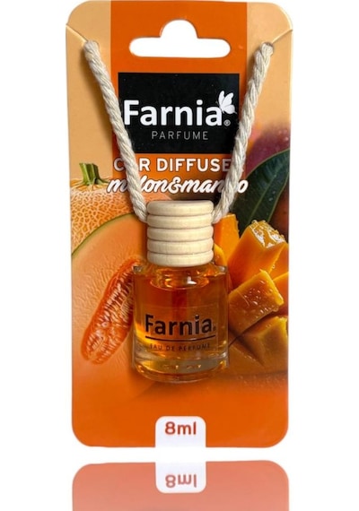 Farnia Yüksek Esanslı Askılı Araç Kokusu Edp Parfüm Mango Kavun 8 Ml