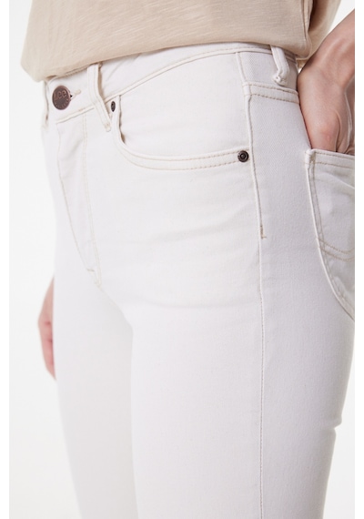 Lee Scarlett Skinny Fit Dar Kesim Yüksek Bel Çok Dar Paça Bej Kadın Esnek Jean Denim Kot Pantolon L626007614 Bej