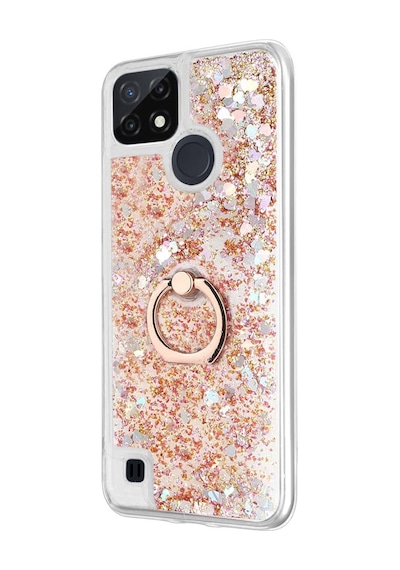 Microsonic Realme C21 Kılıf Glitter Liquid Holder