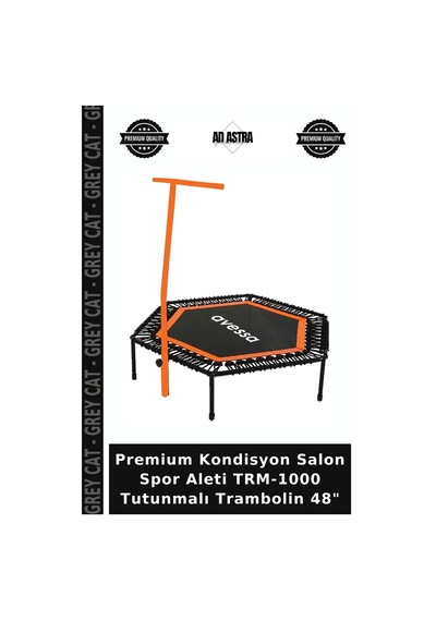 Premium Kondisyon Salon Spor Aleti Trm-1000 Tutunmalı Trambolin 48"