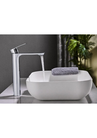 Moda Uzun Lavabo Bataryası Parlak Krom