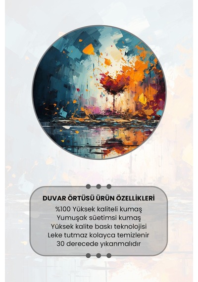 Fırça Darbesi Kalp Desenli Duvar Halısı Duvar Örtüsü Tapestry Süet Dokulu Kumaş