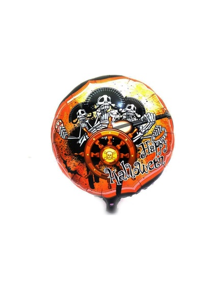 Kuru Kafalı Korsanlar Halloween Şekilli Folyo Balon 45 Cm Bx40 Çok Renkli