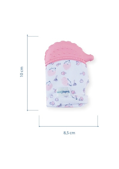 Babyjem Bebek Diş Kaşıyıcı Eldiveni Kirpi Pembe
