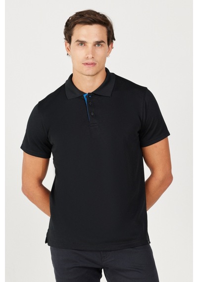 All Terrain Gear Regular Fit Normal Kesim Polo Yaka Siyah Tişört W231707001 Siyah