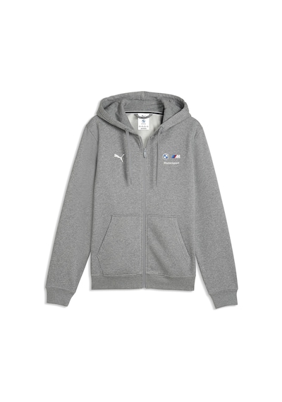 Puma Bmw Mms Essentials Fleece Erkek Gri Günlük Stil Eşofman Üstü 63542803
