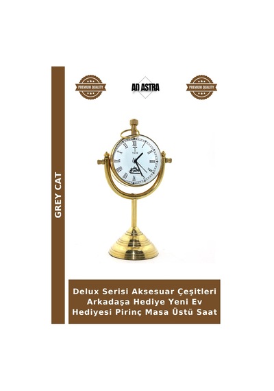 Delux Serisi Aksesuar Çeşitleri Arkadaşa Hediye Yeni Ev Hediyesi Pirinç Masa Üstü Saat Çok Renkli