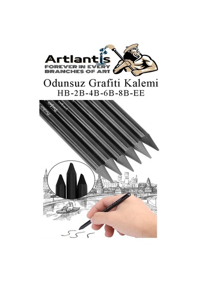 Odunsuz Grafiti Kalemi 6 Lı 1 Paket Odunsuz Kömür Kalemi Füzen Kalemi Çizim Kalemi Eskiz Ve Karakalem Kalemi