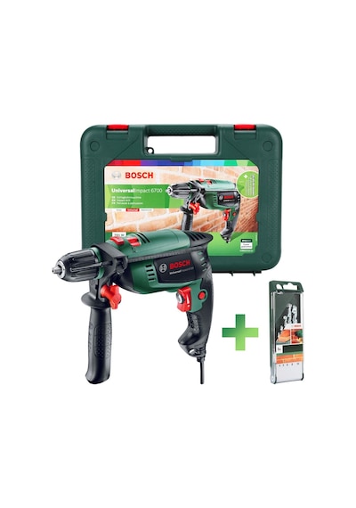 Bosch UniversalImpact 6700 Darbeli Matkap + 5 Aksesuar Seti - 0603131007