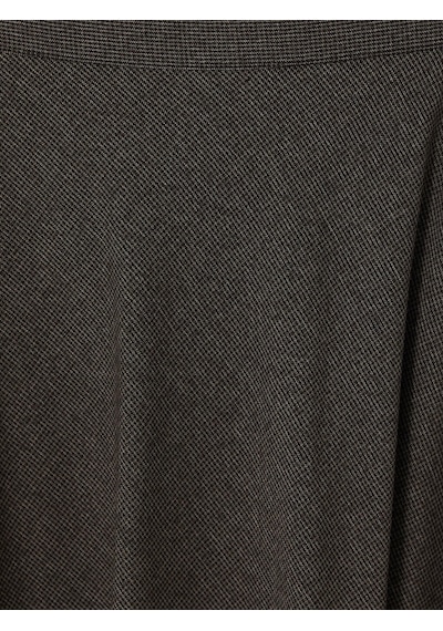 Lcw Modest Haki Beli Fermuarlı Ekose Kloş Etek