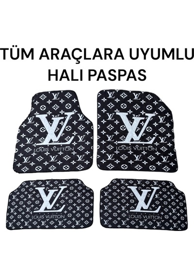 Lüx Oto Halı Paspas Desenli Yıkanabilir Unıversal Her Araca Uyumlu Lv Siyah