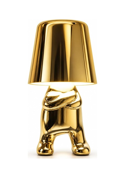 Gold Kolları Çapraz İnsan Figürlü Dekoratif Led Masa Lambası Modern Abajur Gece Lambası