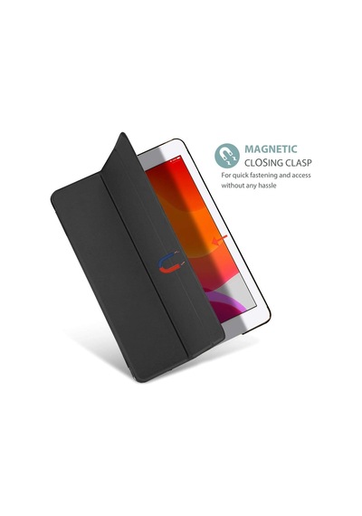 Apple Uyumlu iPad 7.Nesil 10.2 Inç 2019 Kılıf Smart 1-1 Arkası Şeffaf