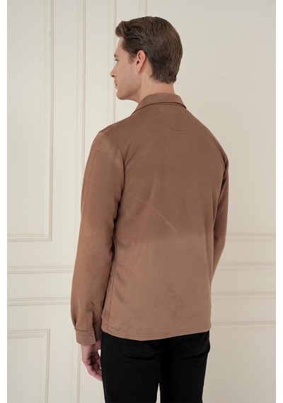 Efor G 1578 Slim Fit Camel Klasik Gömlek Camel Efor G 1578 Slim Fit Camel Klasik Gömlek Camel