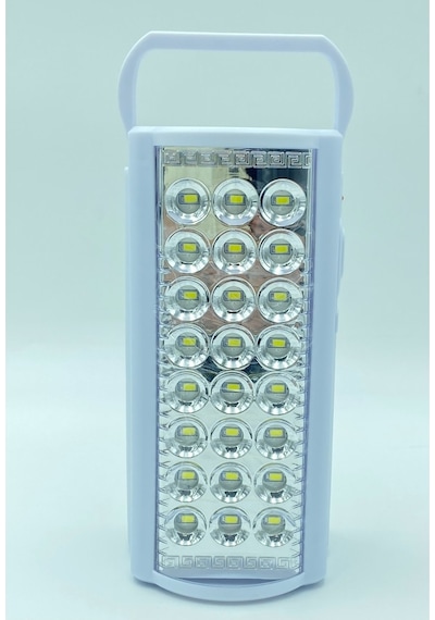 24 Büyük Ledli 80 Saat Yanan LED Şarjlı Işıldak Mavi