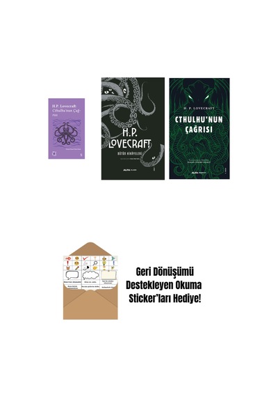 Everest Açıkhava 6 - Cthulhu Nun Çağrısı + H.p. Lovecraft - Bütün Hikayeleri Ciltli + Cthulhu'nun Çağrısı + Okuma Sticker'ları